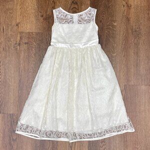Flower Girl/First Communion Dress-‎ Off-white Size 6x